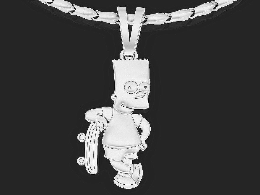 Bart Simpson Pendant Etsy Canada