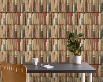 Library Wallpaper: Bookshelf Book Lover Wall Mural