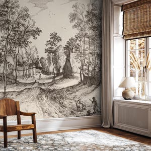 Rustic Forest Mural: Scenic Peel and Stick Wallpaper