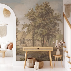 Rustic Forest Wallpaper Mural: Vintage Peel and Stick Wall Art