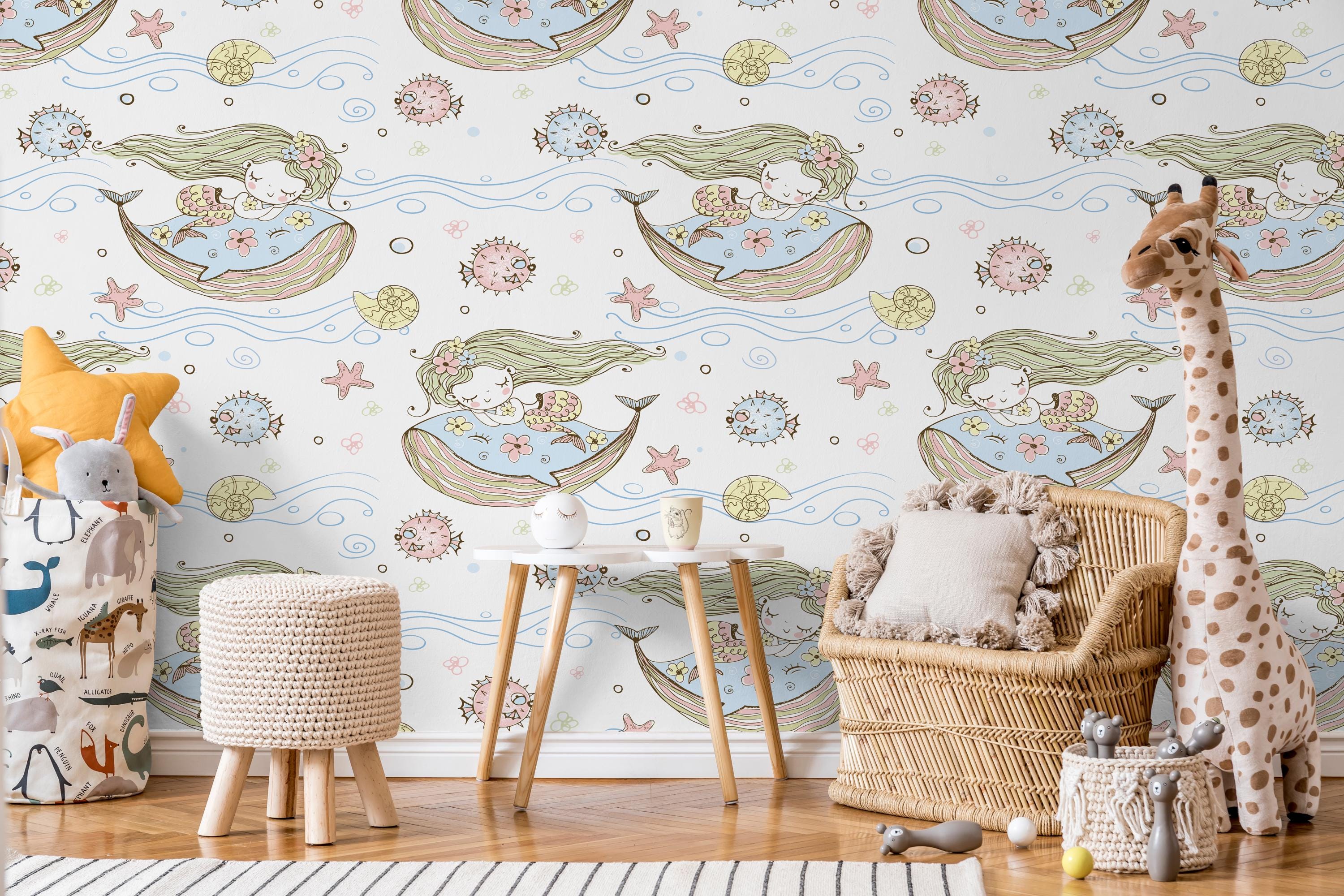 30x40cm Meerjungfrau Tapete im Meerjungfrau Design - Etsy Schweiz, image size:3000x2000