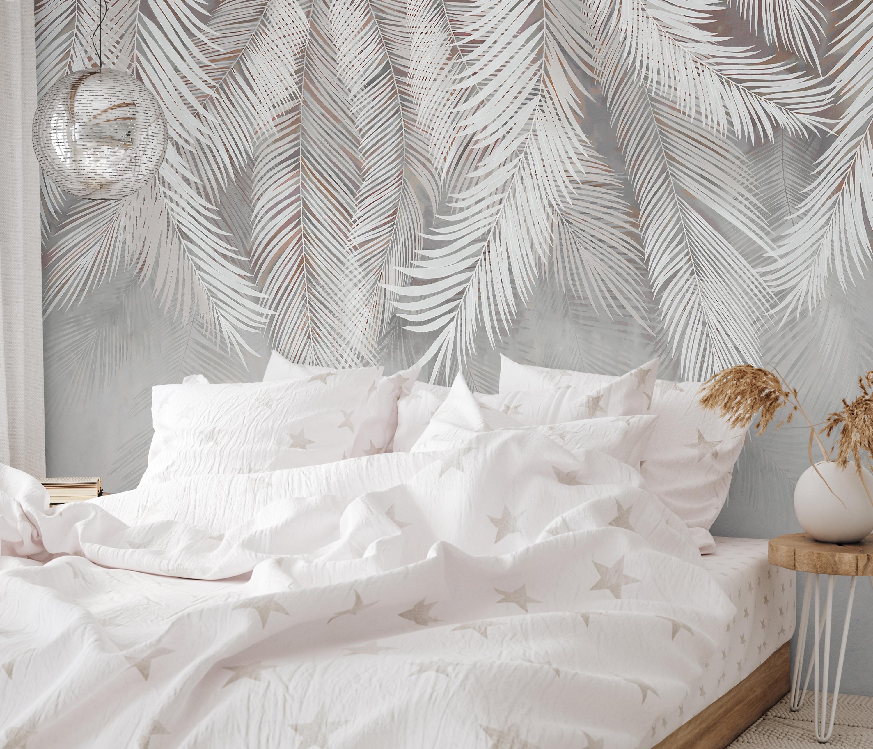 Feather Peel and Stick Wallpaper: Neutral Removable Wall Mural