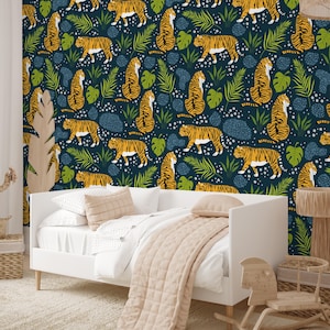 Tiger Jungle Peel and Stick Wallpaper: Nursery Wall Mural