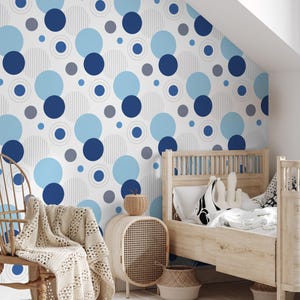 Prickig tapet: Minimalistisk cirkelmönsterdesign