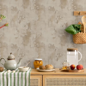 Vintage Concrete Peel and Stick Wallpaper: Rustic Industrial Wall Mural
