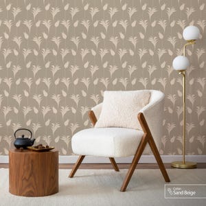 Carta da parati floreale Boho Tulip, murale colorato staccabile e attaccabile per camera da letto, carta da parati botanica vintage rimovibile per la casa classica