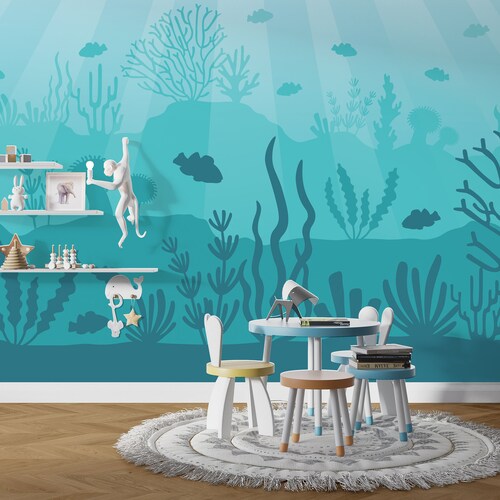 Under the Sea Nursery Wallpaper Mural Etsy