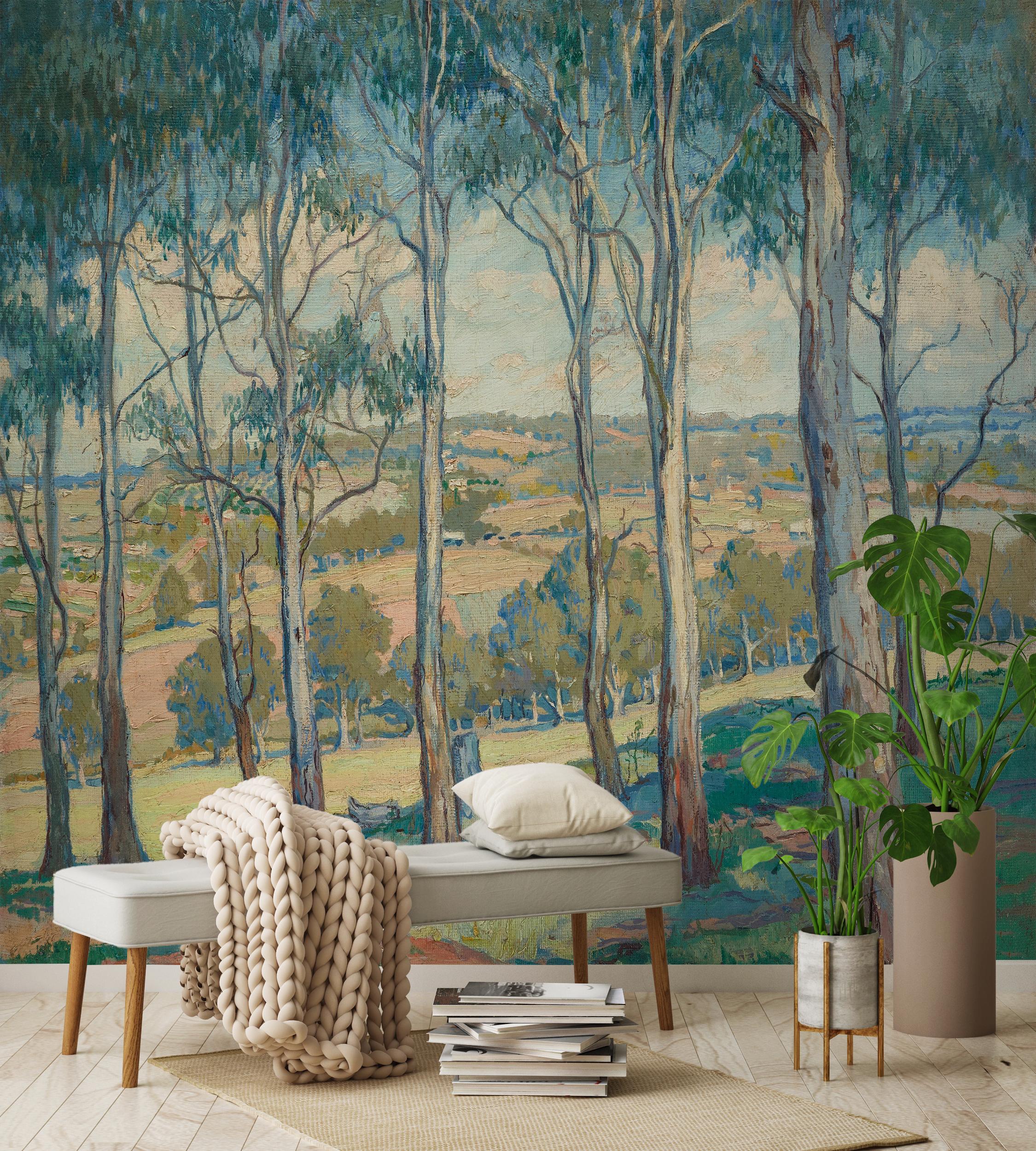 Dark Forest Wall Mural, Vintage Landscape Peel and Stick Wallpaper - Etsy