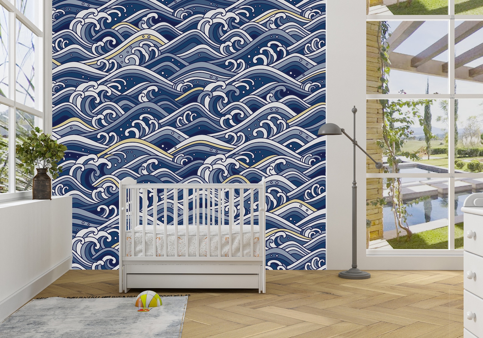 Sea Wallpaper / Art Wallpaper / Peel and Stick / Sea Wave | Etsy