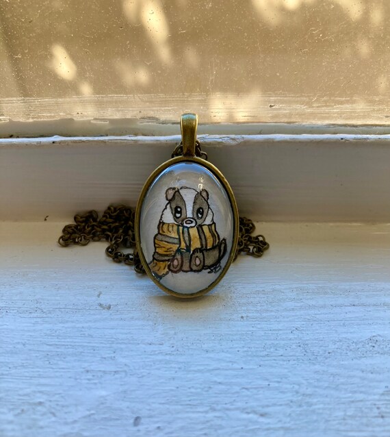 Baby Badger Hufflepuff Necklace hogwarts House Pendant Etsy
