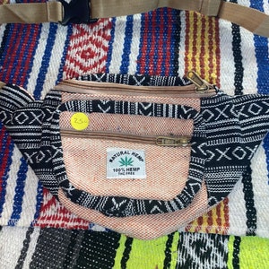 Hemp Fanny Pack, Himalayan Hemp Fanny Pack, Boho Hippie Money Belt, Hemp Waist Pack, Vegan Fanny Pack made in Nepal