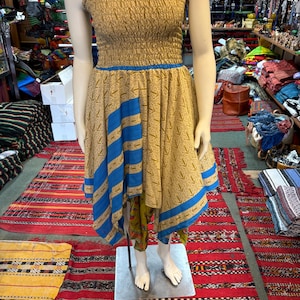 Patchwork Silk Handkerchief Dress: Versatile Halter Top Skirt