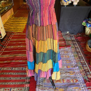 Boho Patchwork Sundress, Women’s Summer Patchwork Dress, Hippie One of a Kind Dress