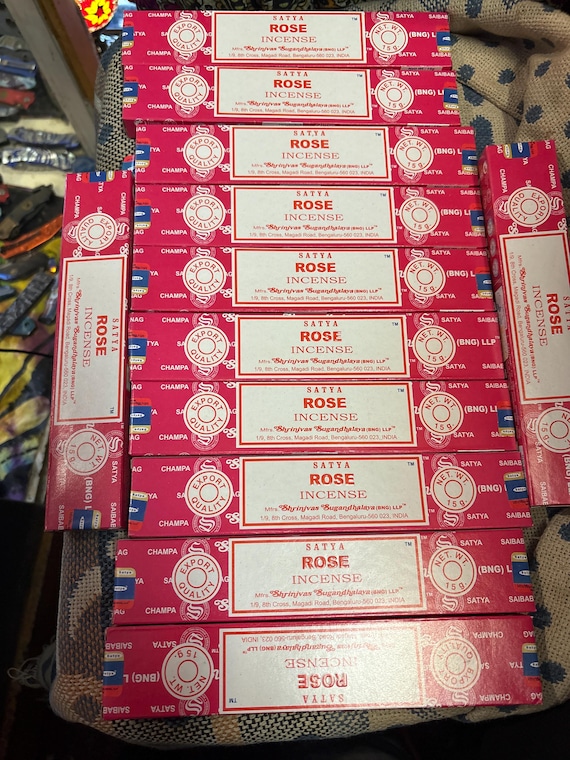Satya Nag Champa Indian Rose Incense Sticks - 180 Grams