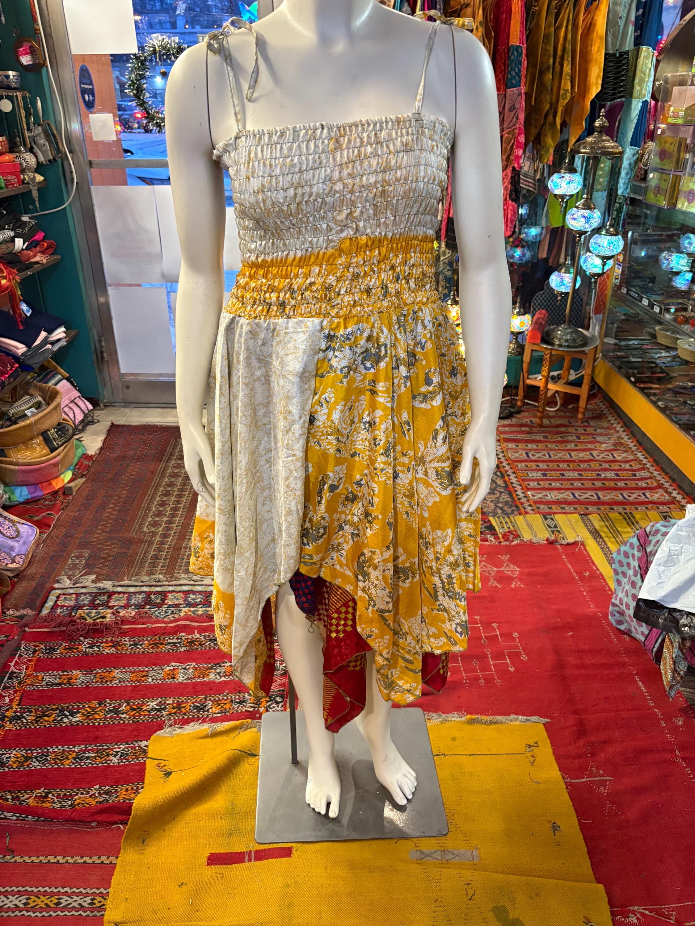silk handkerchief dress LILYSILK Silk Dress Women Halter-Neck Orange Paisley 6