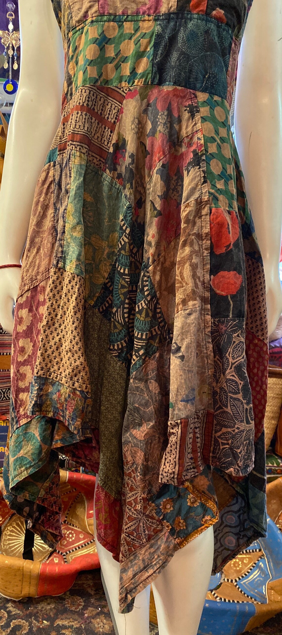 Boho Patchwork Sundress Cotton Hippie/Festival Sundress | Etsy