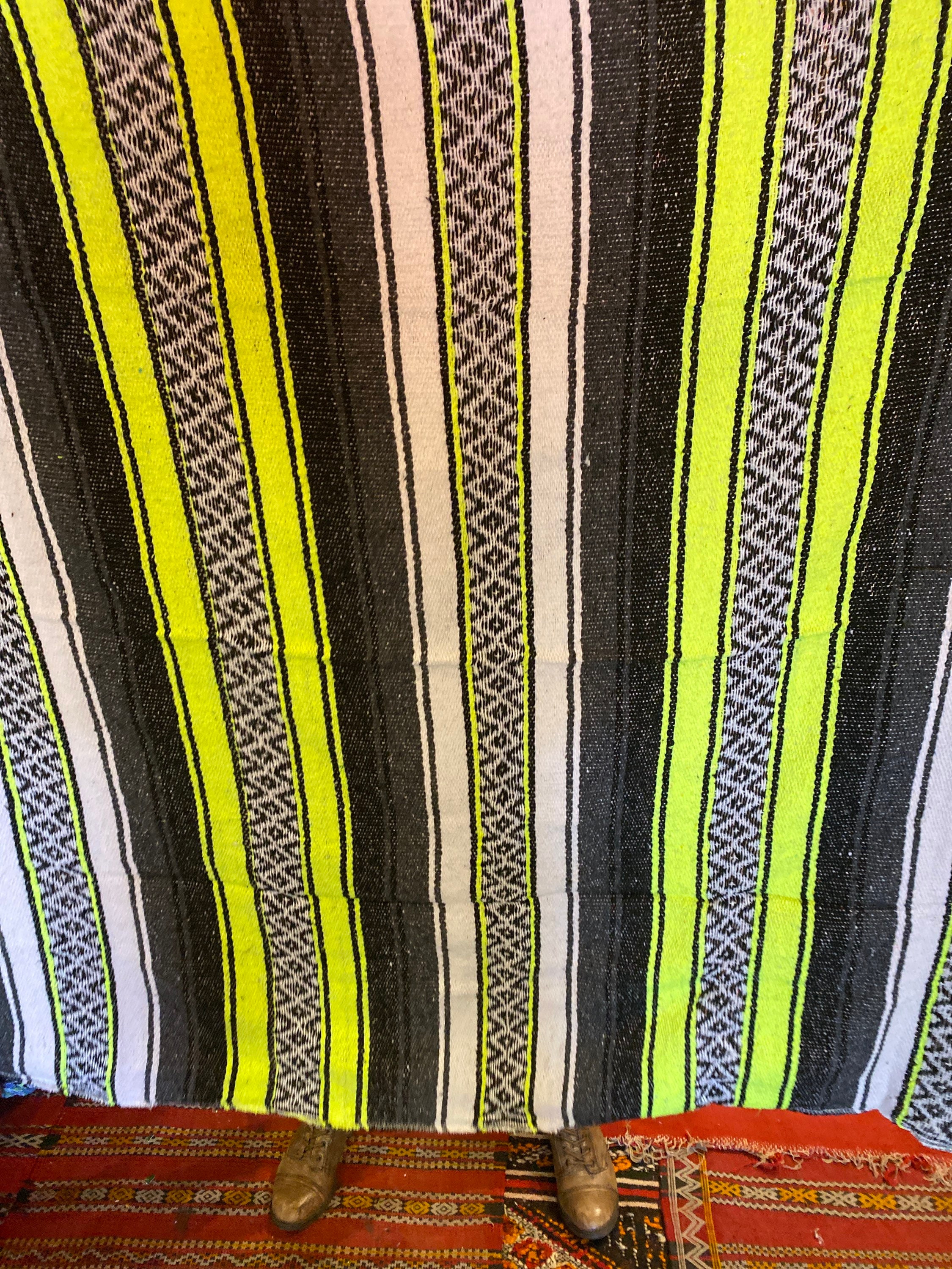 Mexican Blanket Yoga Blanket Beach Blanket Lime Green Etsy