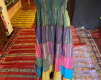 ワンピース Bansan patchwork dress Boho Patchwork Sundress, Women's Summer Patchwork Dress