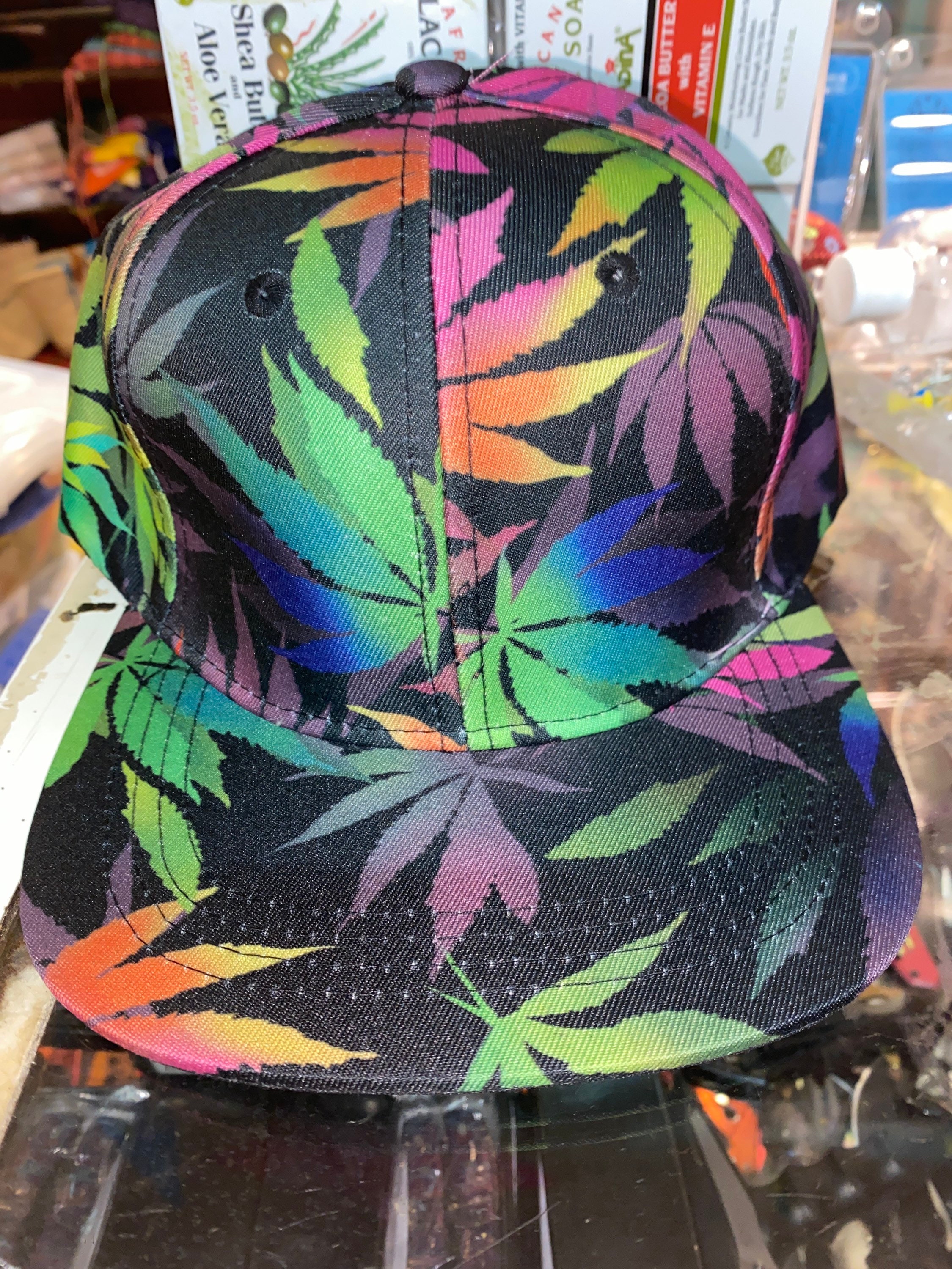 Casquette Snapback Imprimée Marijuana/weed - Taille Réglable - Occasion - Style Hip Hop