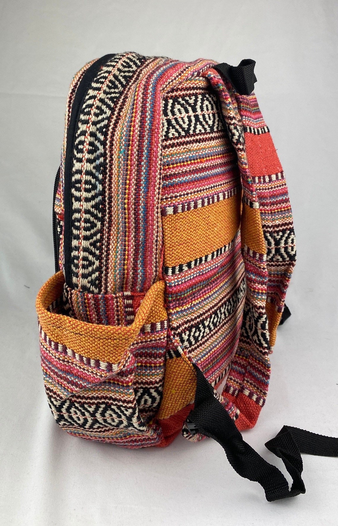 Hemp Backpack Himalayan Hemp Backpack Boho Hippie Backpack Etsy