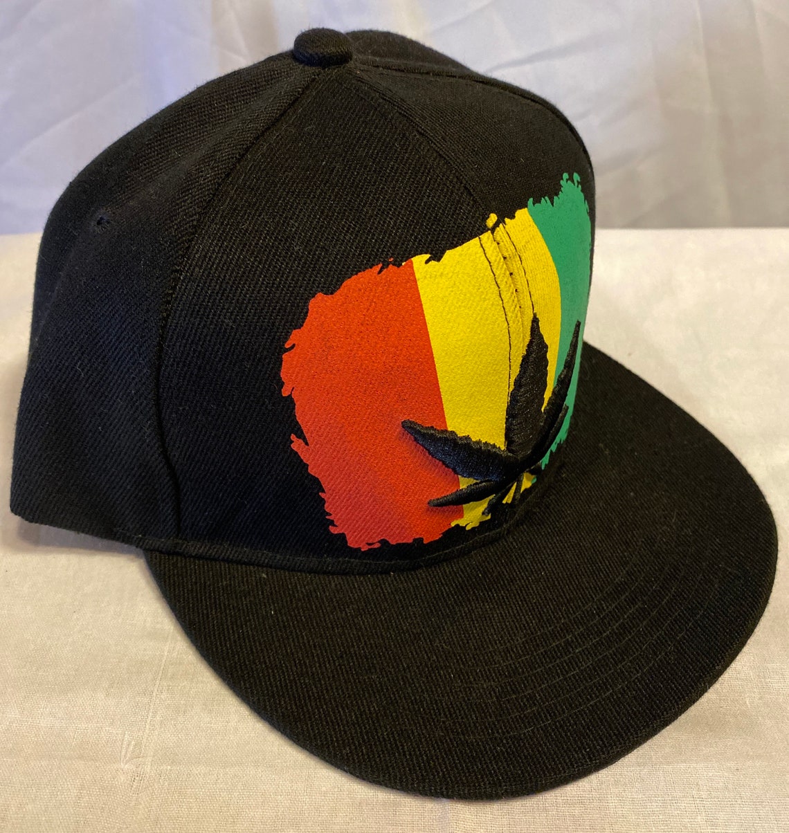 Marijuana Leaf Rasta Hat Cannabis Snap Back Hat Weed Leaf Etsy