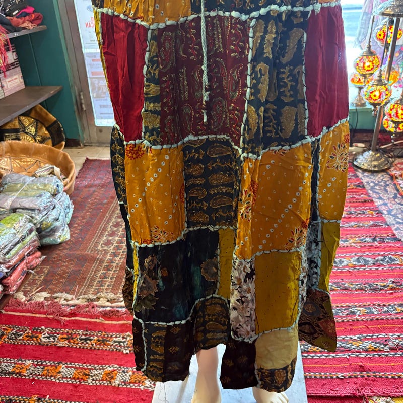Sandalwood Wool Patchwork Skirt
