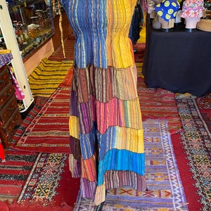Boho Patchwork Sundress, Women’s Summer Patchwork Dress, Hippie One of a Kind Dress cotton