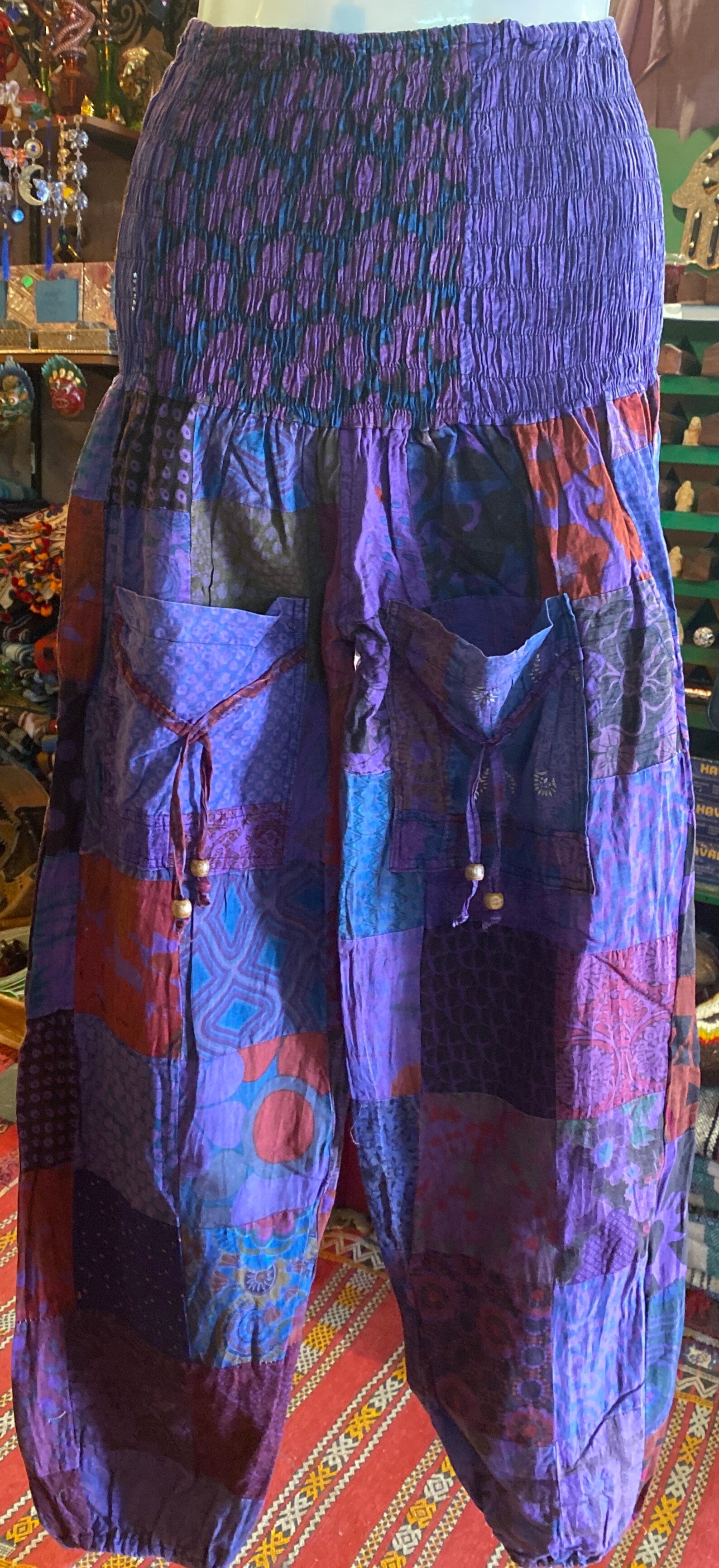 Patchwork Harem Pants Hippie Boho Cotton Harem Pants with Etsy