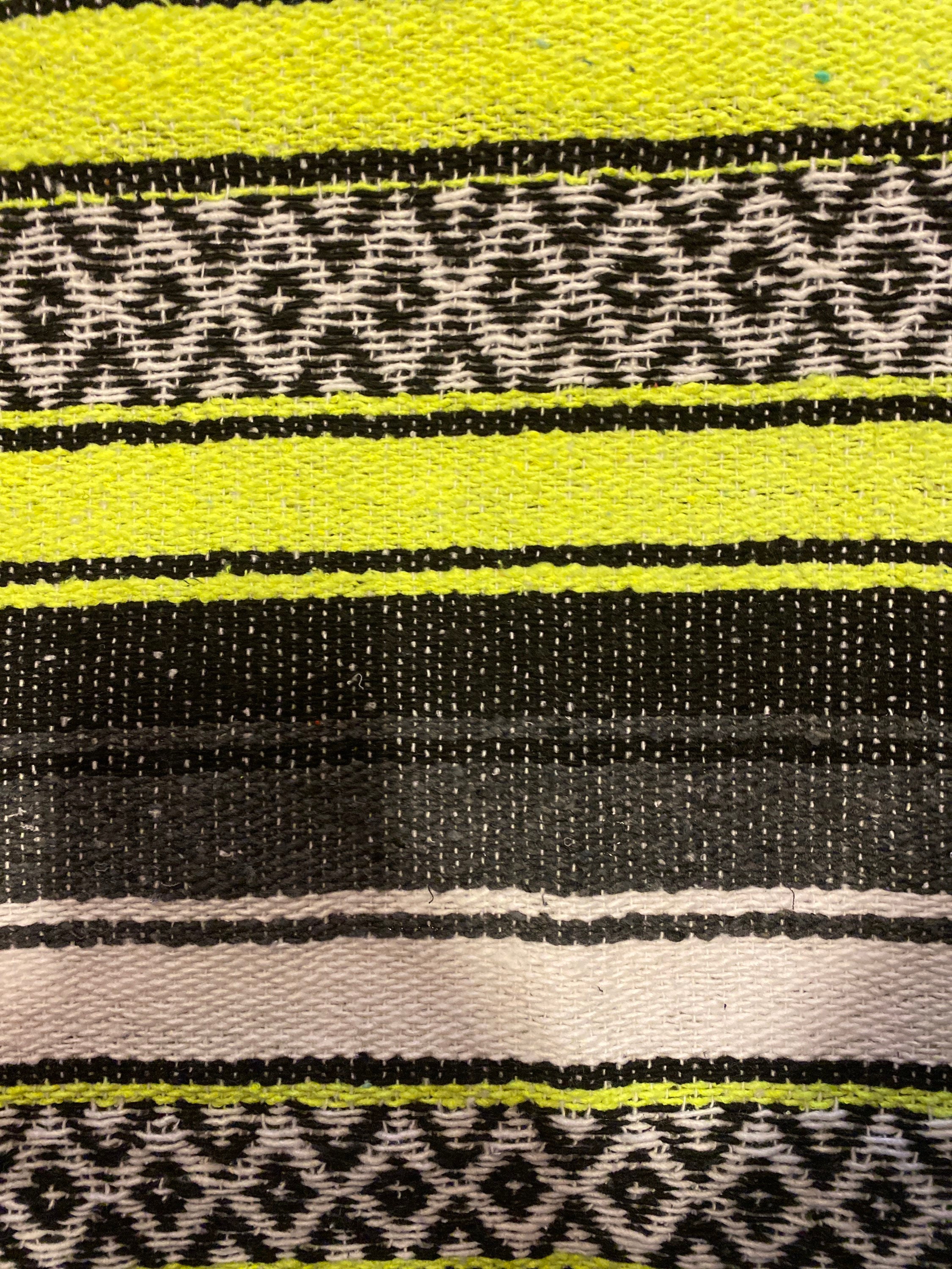 Mexican Blanket Yoga Blanket Beach Blanket Lime Green Etsy