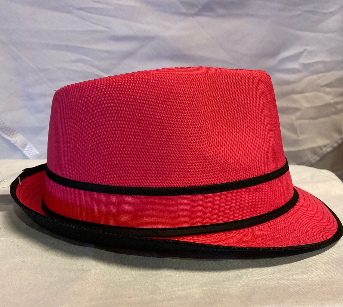Fedora Hat Hot Pink Fedora Etsy