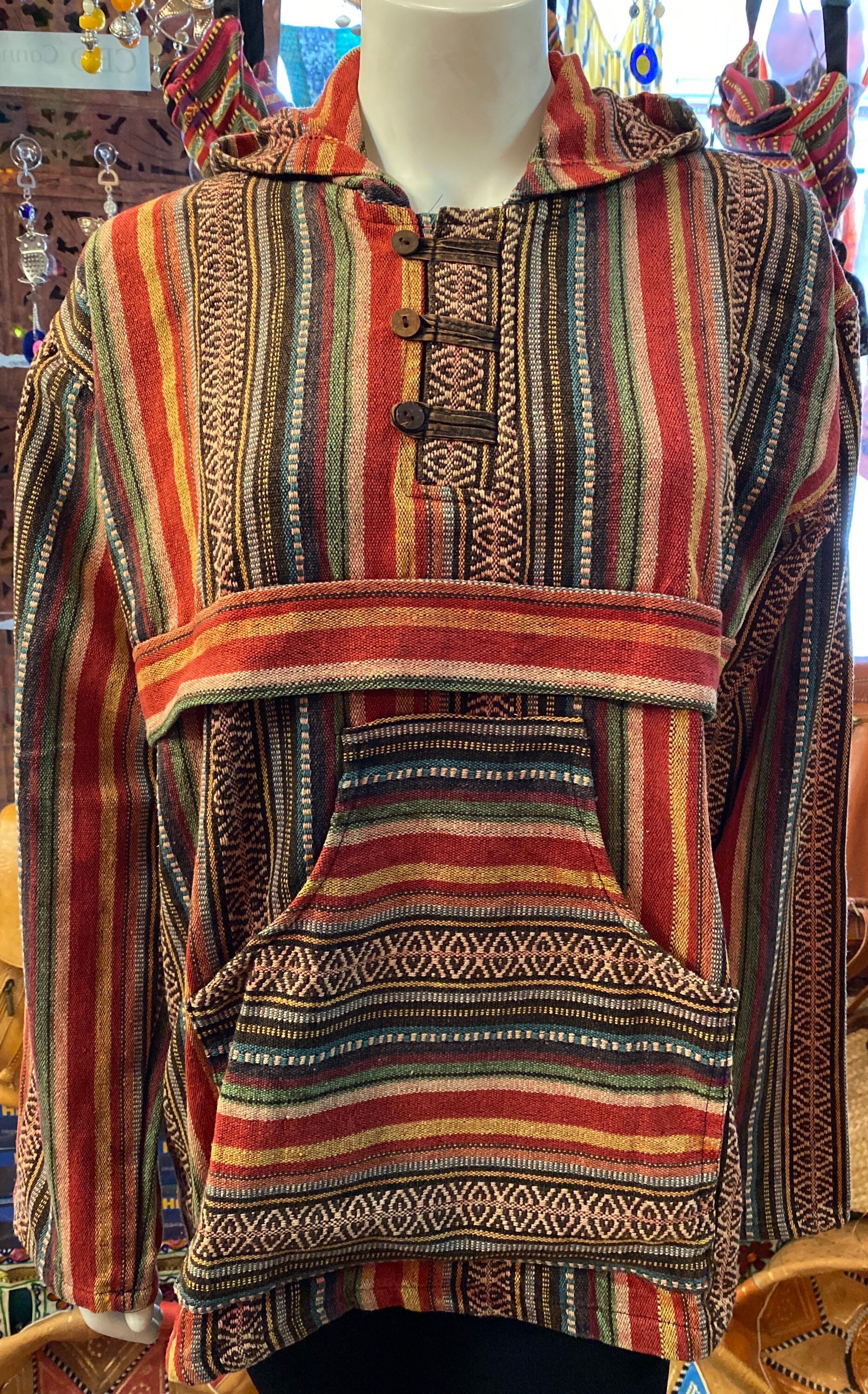 Soft Baja Hippie Hoodie Mexican Baja Drug Rug Hoodie Unisex Etsy