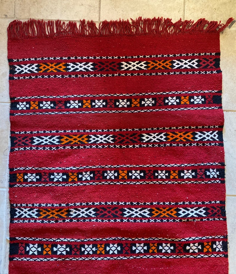 Vintage Red Berber Rug, Kilim shops Rug