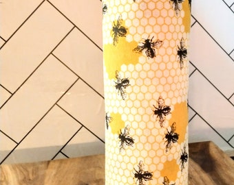 Bee and Honeycomb Reusabl Paperless Towels l Cotton Flannel l Zero Waste l set of 12