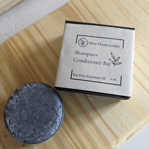 Shampoo Bar - Charcoal + Tea Tree -Sulfate free shampoo - zero waste shampoo bar