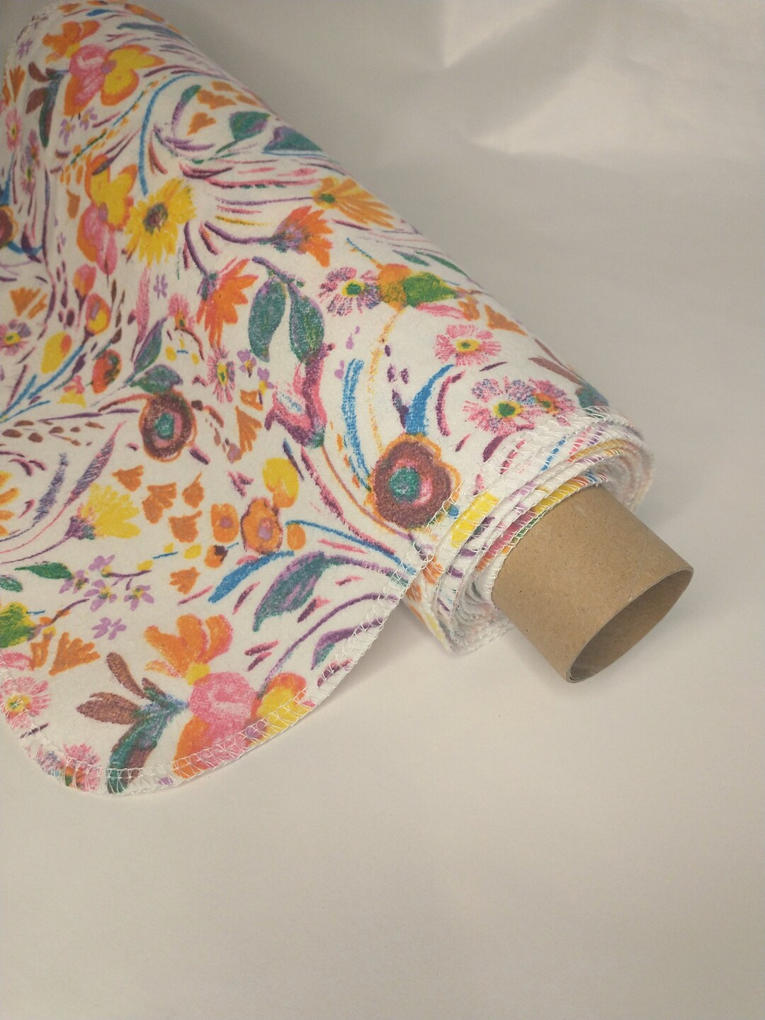 Folkart Florals Handmade Unpaper Towels L Reusable Paper Etsy