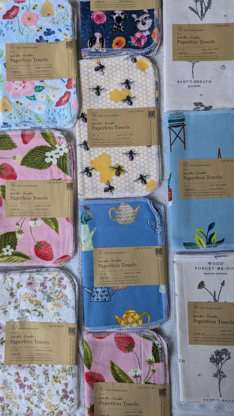 A variety of patterned cloths