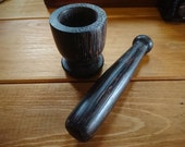 Durable Wooden Mortar and Pestle Herbs Spices Grinder Crusher Kitchen Tool Natural Caryota Urens Toddy Palm Wood mortier et pilon en bois