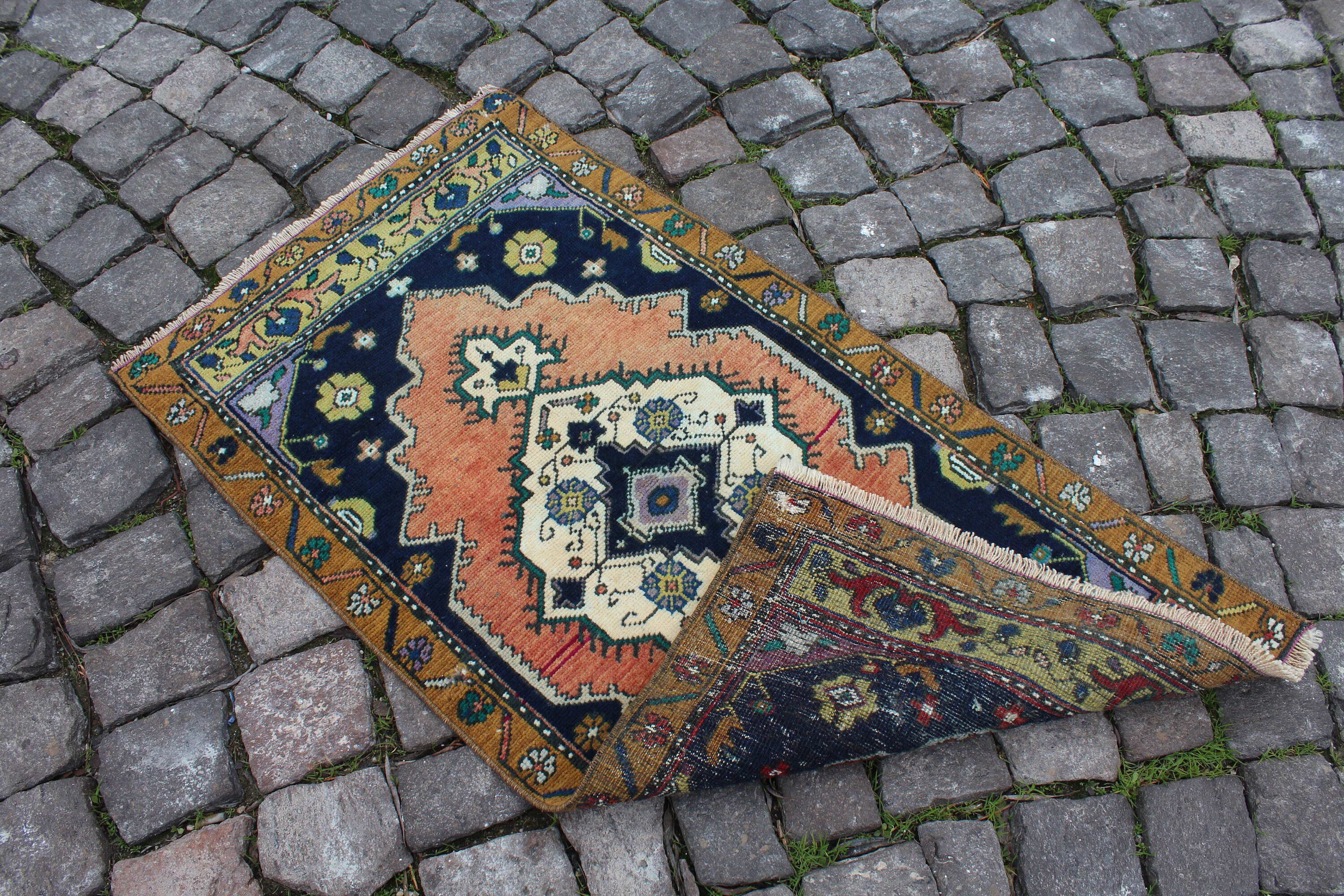 Vintage Türkischer Teppich Schlafzimmer Teppich 2x4 | Etsy