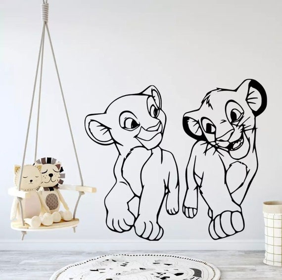 The Children\'s Decoration, Wall Lion Lions King Sticker Wall Room Animals, and for Stickers Wall Nala Sticker, Simba - Children, Film Wall Disney Decoration, Etsy