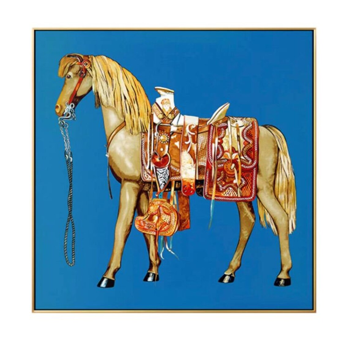 Horse Canvas Hermes Print Saudi Poster Abstract Art Animal Print Modern