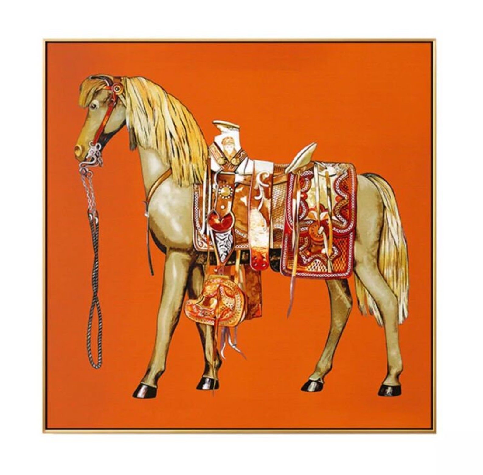 Horse Canvas Hermes Print Saudi Poster Abstract Art Animal Print Modern