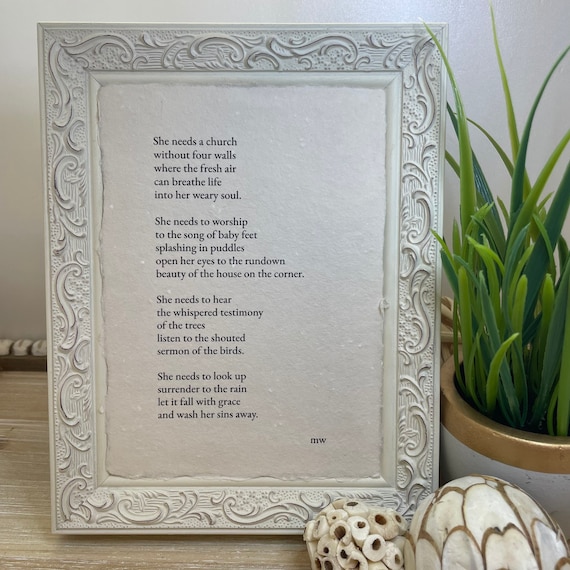 De Leglise De Poemes Sur La Nature Poesie Imprimer Etsy France