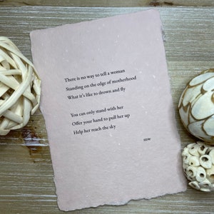 The Edge | Mother’s Day Gift | Motherhood Poem | Poetry Print
