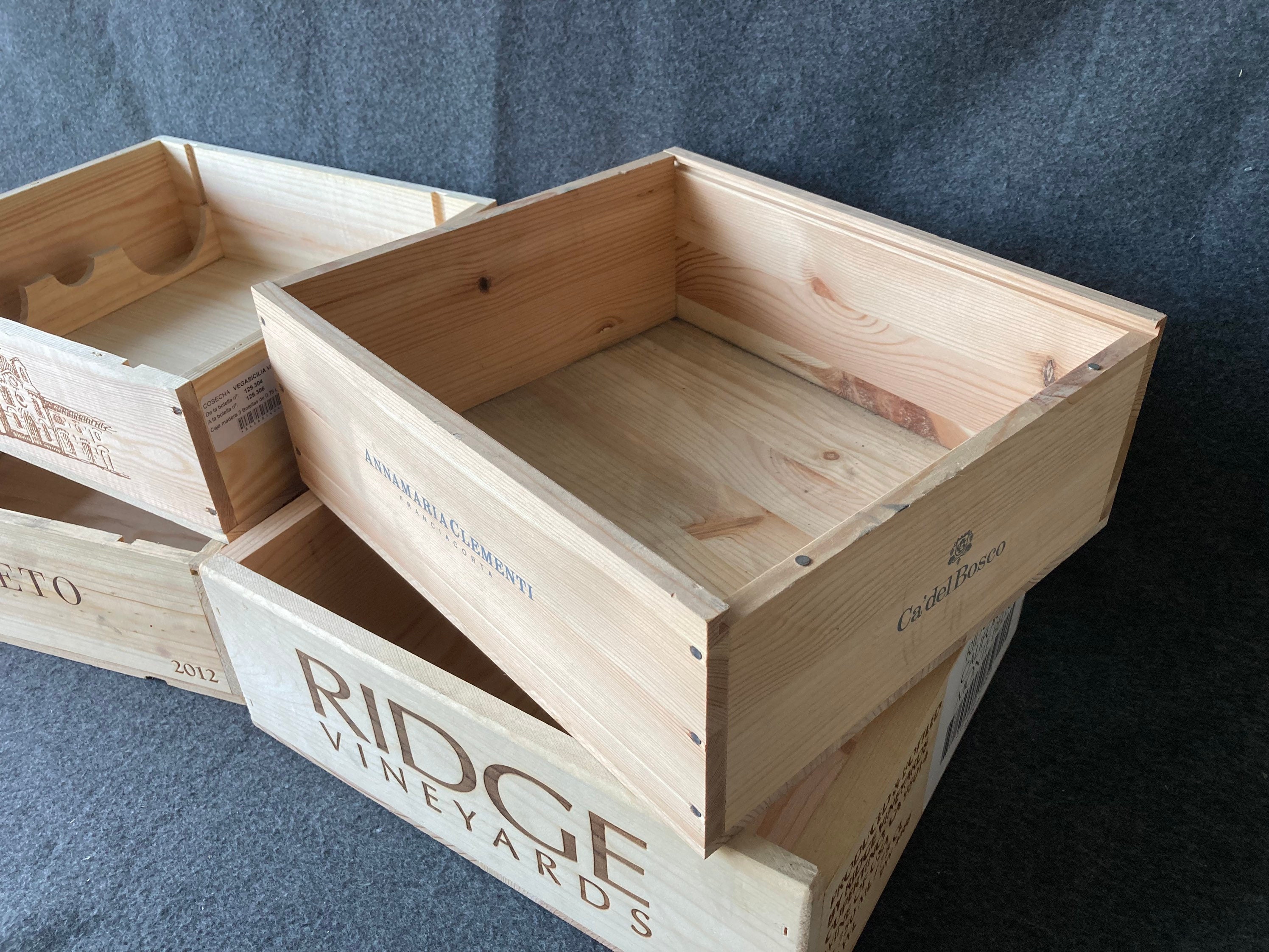 Small Wine Box 3 Bottle Size Crafts Storage Upcycle Etsy UK