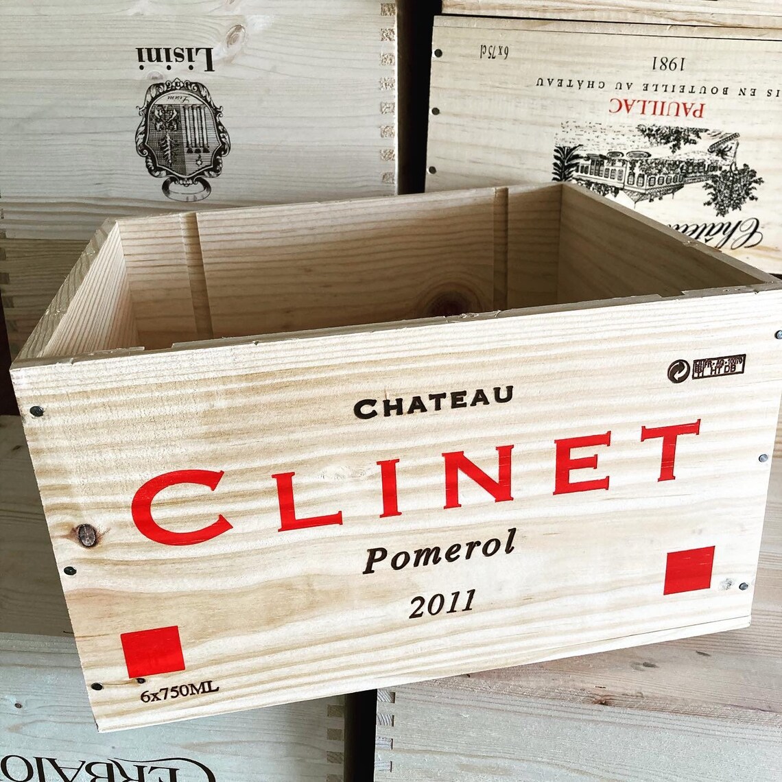 4x Genuine 6 Bottle Wine Box Storage Upcycle Vintage Etsy