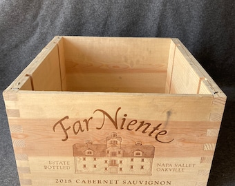 2x Bargain Wooden Wine box - 6 bottle size - perfect for planters, hampers, gifts, storage, upcycle, project etc