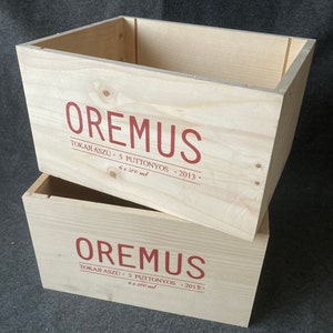 Genuine 6 bottle wine box - small 500ml bottles - Wedding display, upcycle, crafts etc