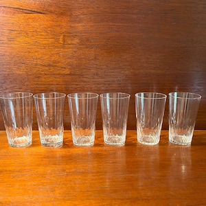 6 Baccarat Crystal “Deauville” Flat Tumblers, Made in France, Exceptional Condition, Mid-Century Modern