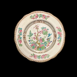 8 Coalport Indian Tree Dinner Plates, Hand-Painted Bone China, Made in England