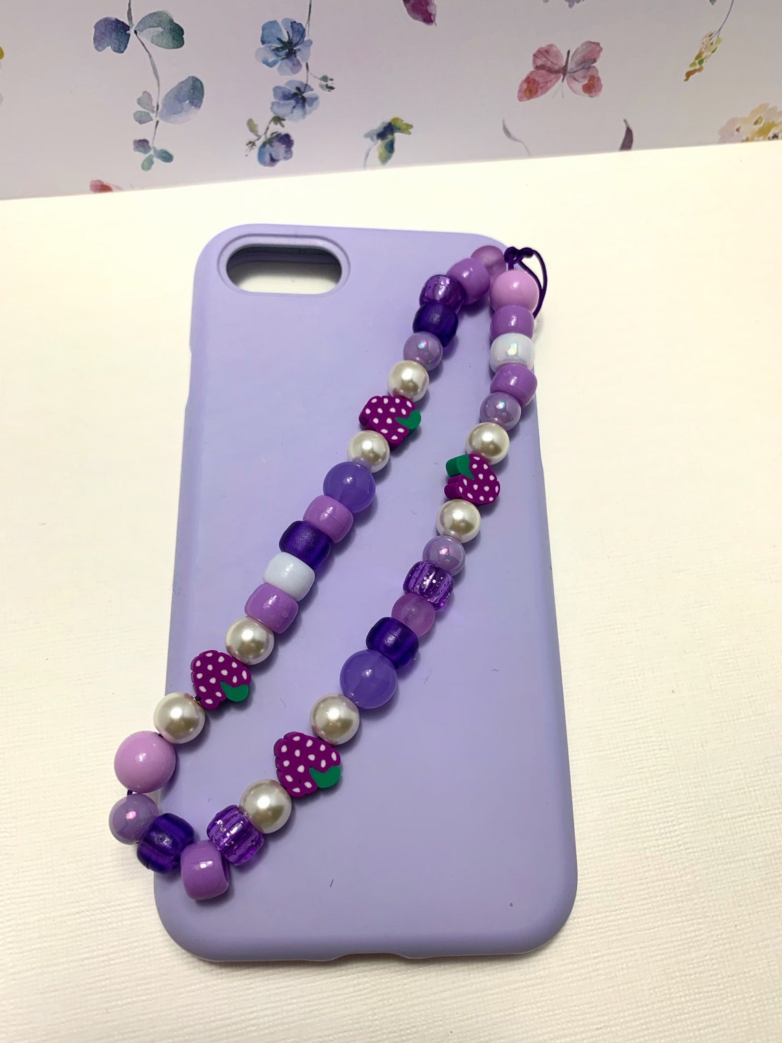 Customizable Purple Grape Phone Charm Chain Y2K phone charm Etsy